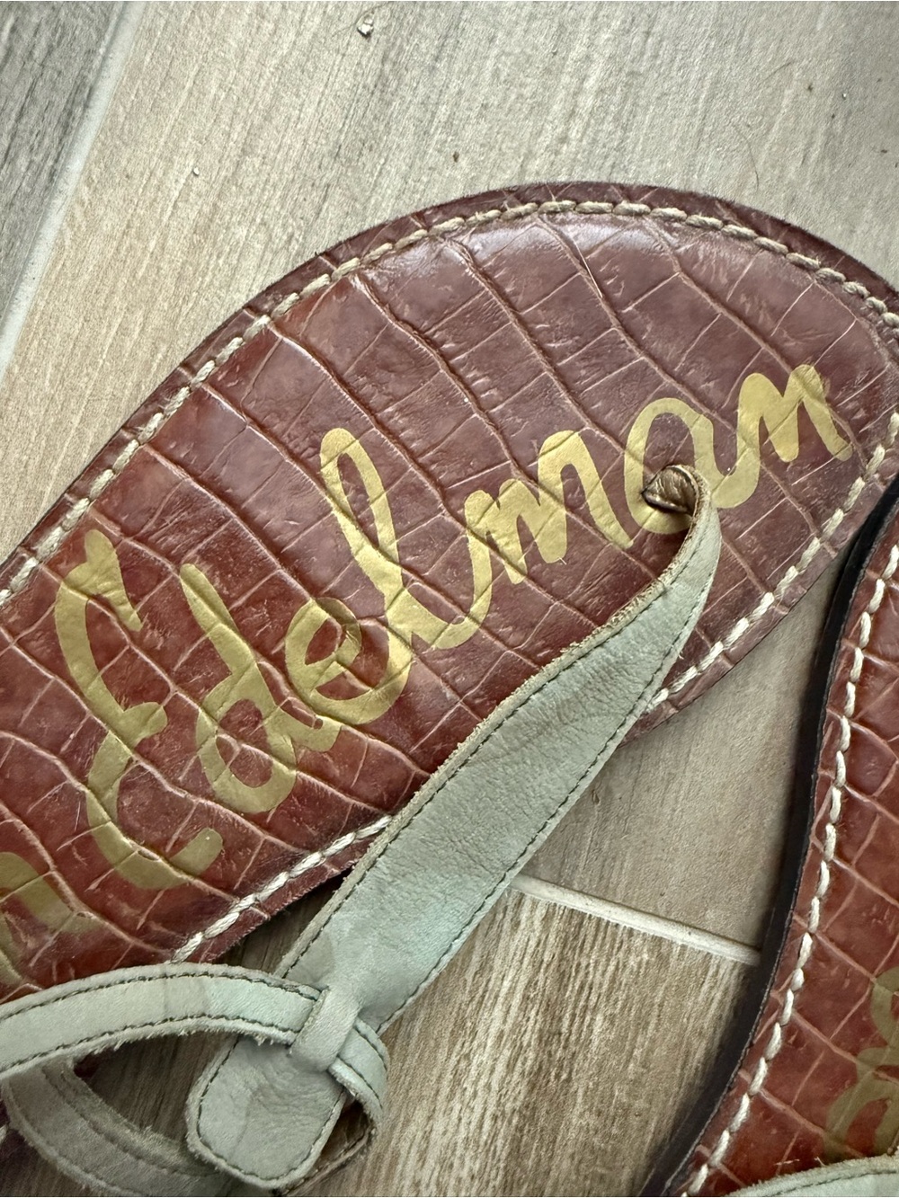 Sam Edelman Leather T-strap Sandals - Picture 2 of 2